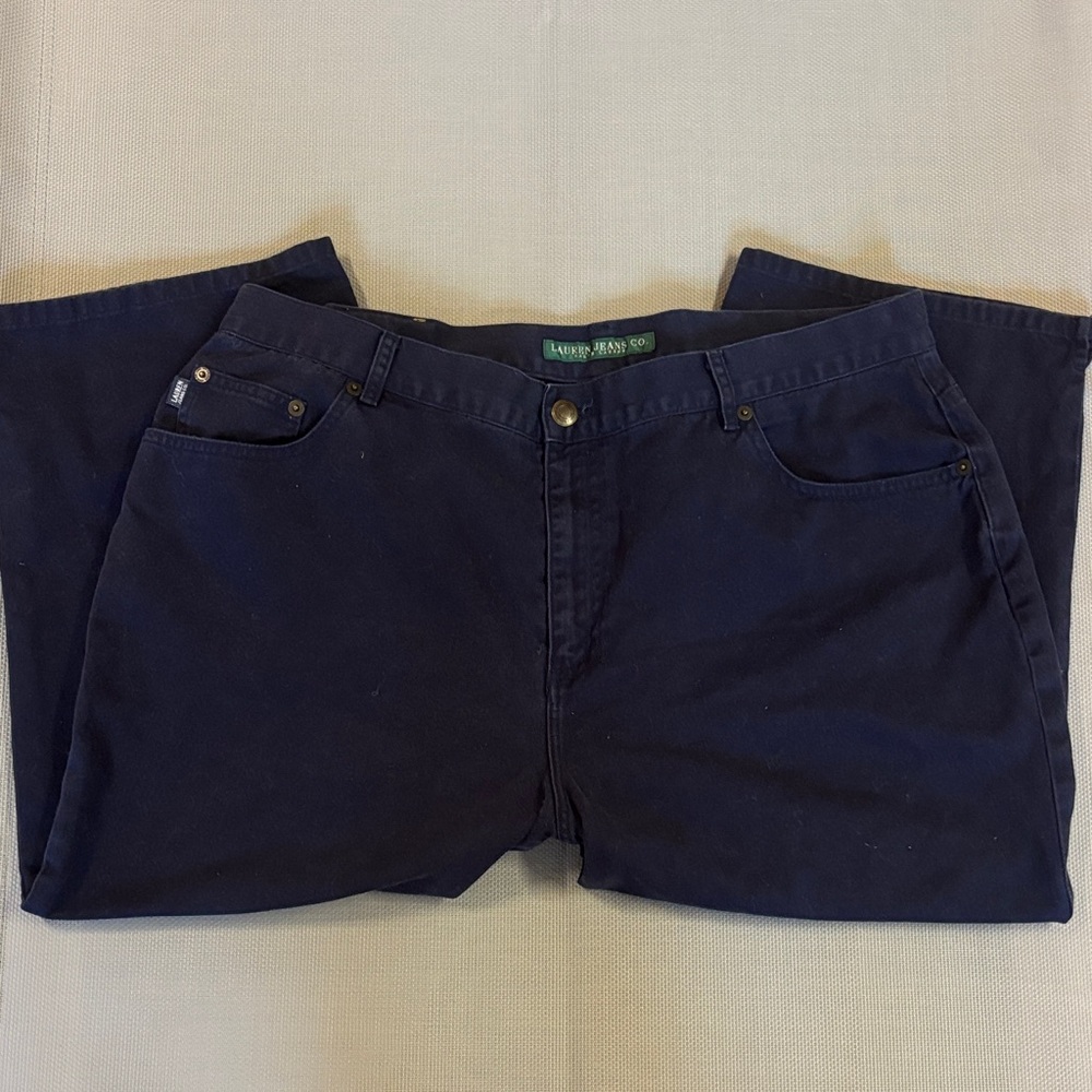 Lauren Jean co Navy Blue cropped pants wms 16w